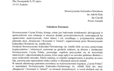 Patronaty dla „Bezpieczni i Rozważni w Tatrach”