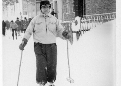 Adolf Hyła na nartach lata trzydzieste XX w.